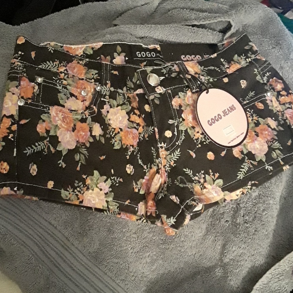 Floral denim shorts GoGo by ZARA
